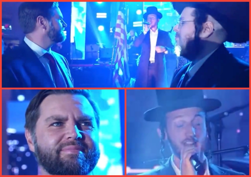 That awkward video of J.D. Vance being serenaded by an Orthodox Jew covering Whitney Houston explained