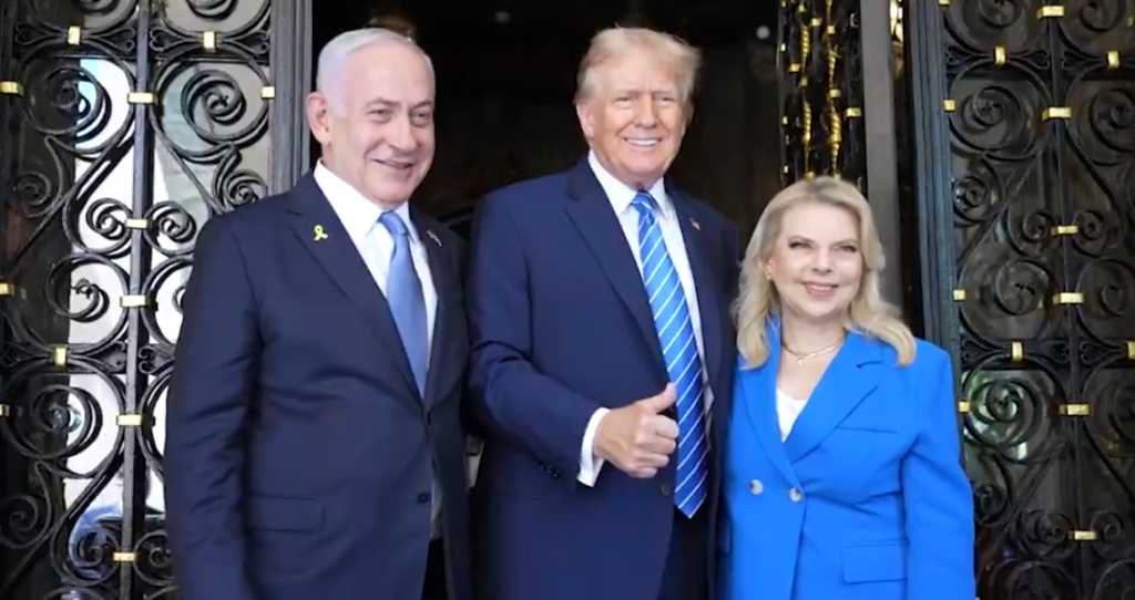Trump Hosts Netanyahu And His Wife At Mar-A-Lago