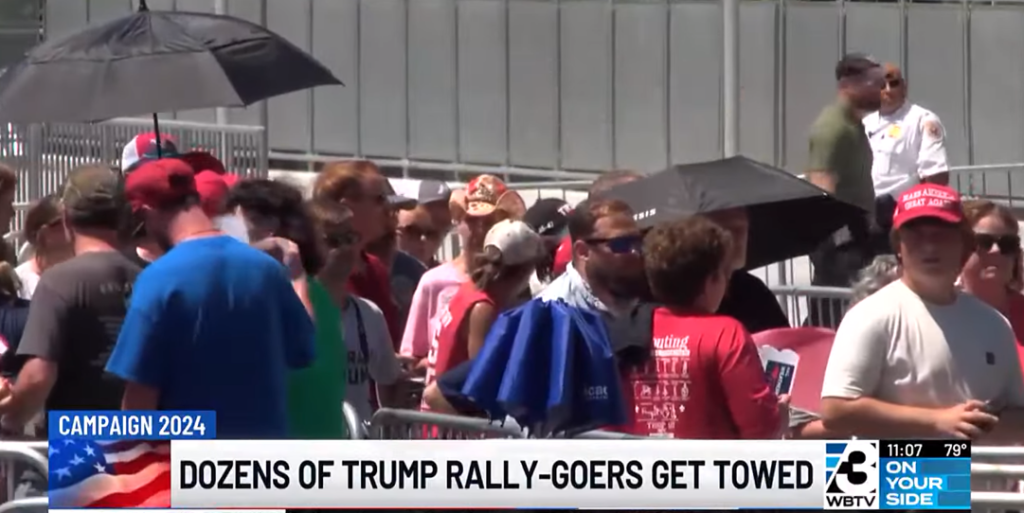 Dozens Of Cultists Get Cars Towed From Trump Rally