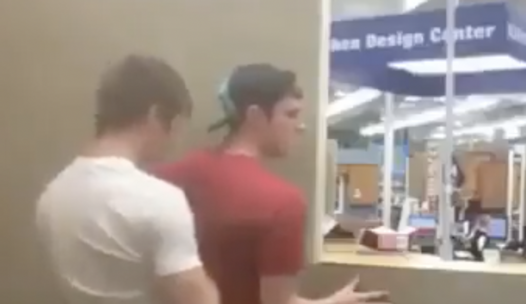 Daring guys hook-up at a… kitchen display in DIY Store