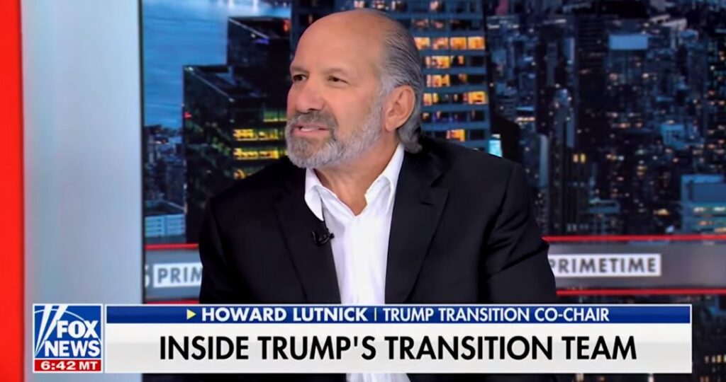 Another Billionaire: Howard Lutnick As Commerce Sec