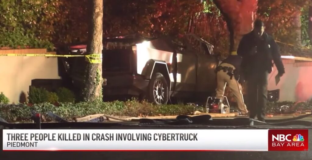 Three Dead In Fiery Solo Cybertruck Crash [VIDEO]