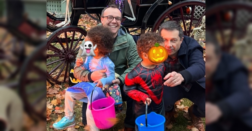 Chasten Buttigieg, Andy Cohen & other famous gay dads post Halloween pics