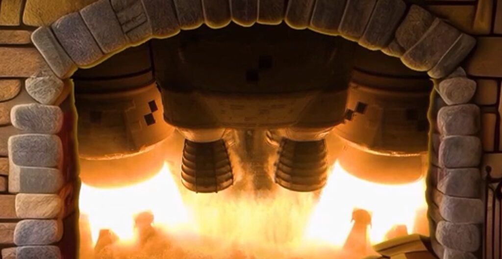 NASA “Launches” Rocket Engine Fireplace [VIDEO]