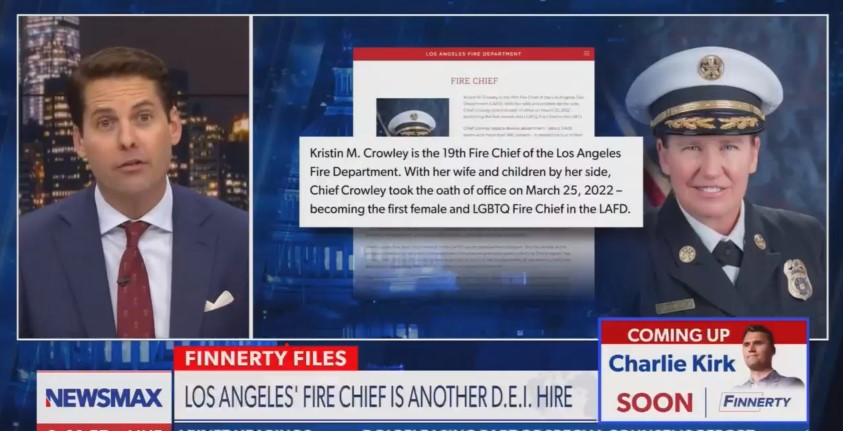 Newsmax Blames LA Fires On Fire Chief Being Lesbian