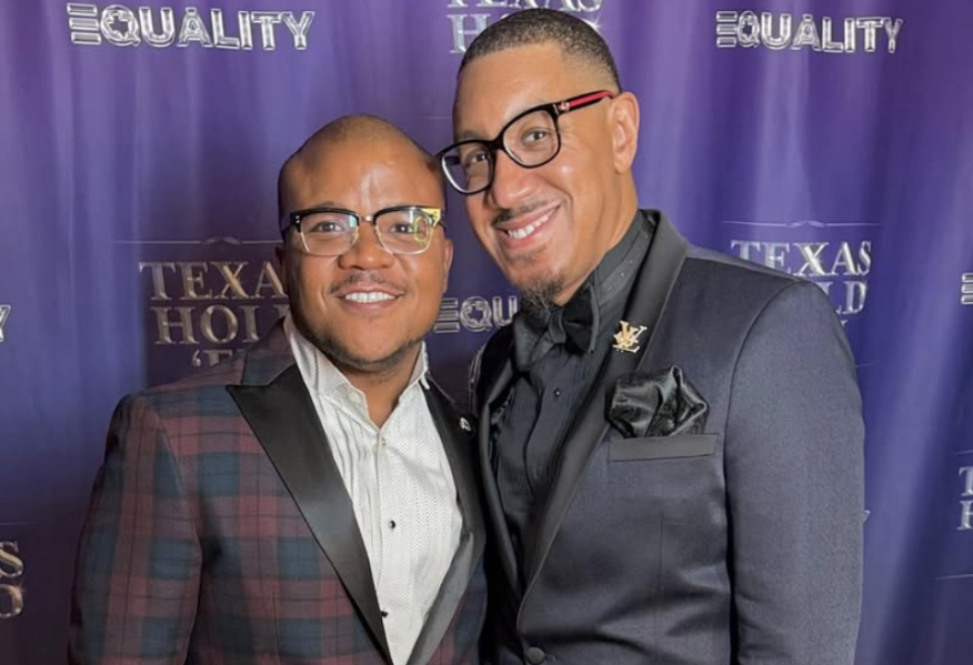 State Rep. Venton Jones celebrates Black queer love with proposal to his partner at Texas state capitol