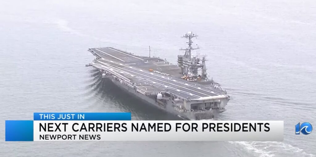 New Aircraft Carriers To Be Named For Clinton & GWB