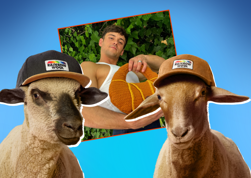 Tom Daley might be overtaking the knitting world, but this queer shepherd & his gay sheep are spinning gold